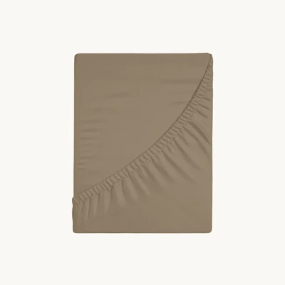 Afbeelding van Katoen Matras Hoeslaken Taupe Y NOT Bestel nu heel snel online! 160 x 200+ 35 cm hoekhoogte