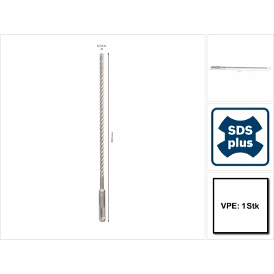 Afbeelding van Bosch 2608576125 SDS Plus Hamerboor 7x 4 snijder 6,5 x 200 265mm Carbide