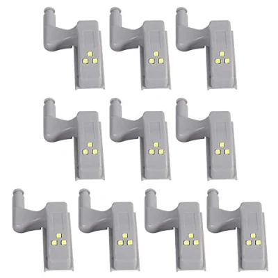 Afbeelding van 10 stuks LED kastverlichting Universele kledingkast scharniersensorlicht Keukennachtlampje voor kastkledingkast (warm wit)