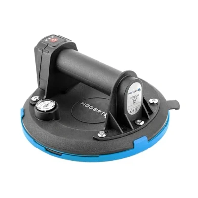 Afbeelding van Högert Technik Accu zuignap 200 mm met manometer Accustofzuiger heavy duty belasting: 150 kg wordt bij het vervoer van vensterglas, gladde voorwerpen en keramische tegels