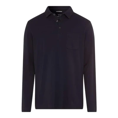 Afbeelding van BRAX Style Pirlo Cotton Liquid Interlock pullover voor heren in stijl, navy, 3XL