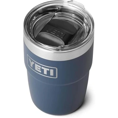 Afbeelding van YETI Rambler Cup, Vacuum Insulated Stainless Steel Stackable Cup with Magslider Lid, Navy, 8 oz (237 ml)