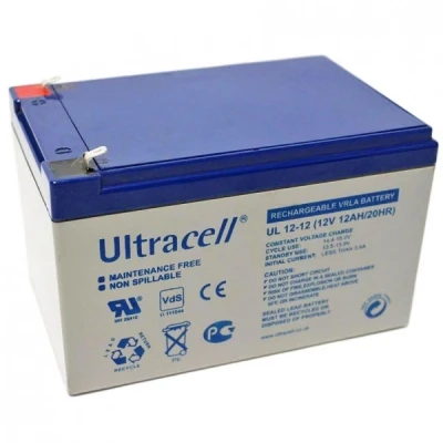 Afbeelding van Ultracell UL12 12 loodbatterij volt met Ah, 4,8 mm Faston stekkercontacten