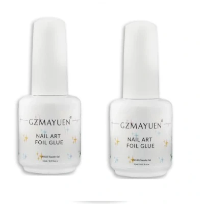 Afbeelding van Nagel Transfer Folie Lijm Set Nagelfolie 2PCS Nail Art Glue voor Nagelstickers Nagels 15ML Adhesive