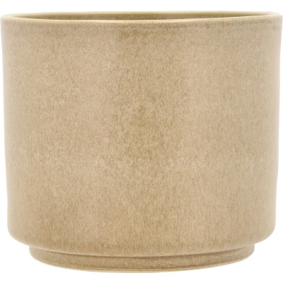 Afbeelding van Bloempot Villa Collection Leer Cream 17 x 15 cm