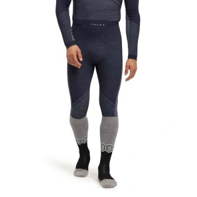 Afbeelding van FALKE Heren baselayer broek Wool Tech Trend 3/4 M TI wol functioneel materiaal sneldrogend 1 stuk, blauw (Space Blue 6116), L