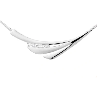 Afbeelding van Zilveren Ketting Tussenstuk Zirkonia 1,9 mm x 42 45 cm