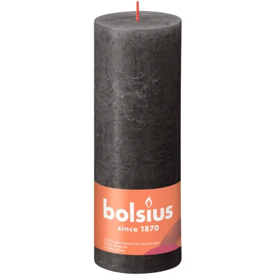 Afbeelding van Bolsius kaars rustiek Stormy Grey 190/68 mm