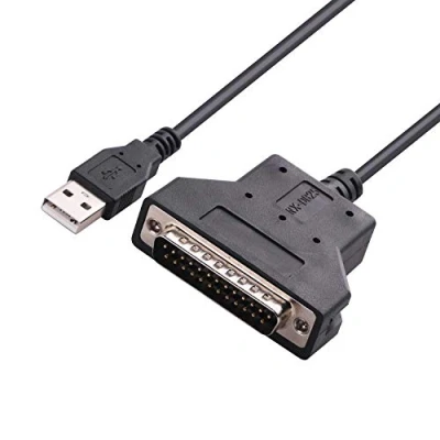 Afbeelding van 5FT USB naar RS232 DB25 Seriële Adapter Kabel voor Barcoder Printer Scanner, CP2102 Spaander binnen