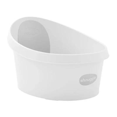 Afbeelding van Shnuggle Peuterbad Wit met lichtgrijze rugleuning, 9+ maanden