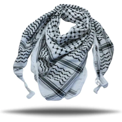 Afbeelding van Hoge Kwaliteit Palestijnse Kufiya Sjaal Arabische Keffiyeh 119 x cm Shemagh Katoen