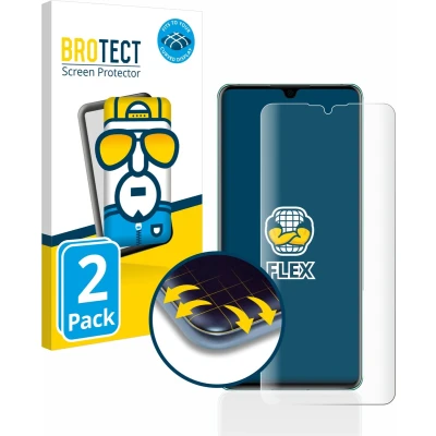 Afbeelding van BROTECT Screenprotector voor Huawei P30 Folie Beschermfolie transparant volledig dekking (2 Stuks)