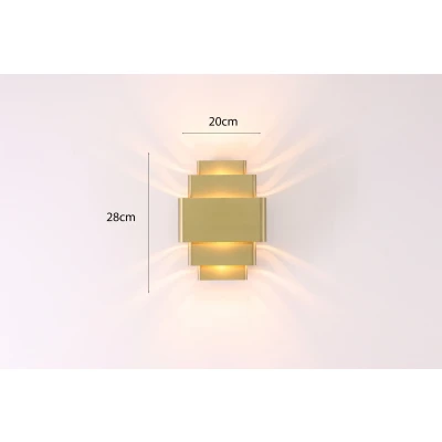 Afbeelding van Wandlamp Layers zwart goud 3 x G9 28cm hoog