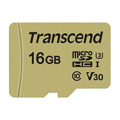 Afbeelding van Transcend microSDHC 500S 16GB Class 10 UHS I U3 V30 + Adapter