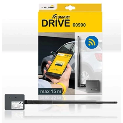 Afbeelding van Schellenberg 60990 bluetooth garagedeur afstandsbediening, universele smartphone garagedeuropener met led, Antraciet