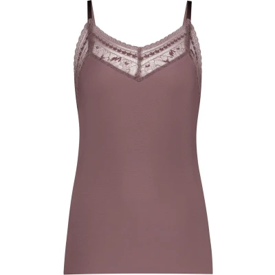 Afbeelding van Ten Cate Secrets Spaghetti Top Lace Mauve maat S Paars