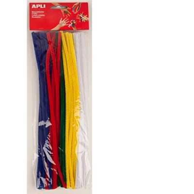 Afbeelding van Apli Chenilledraad, Blister Met 50 Stuks, Geassorteerde Kleuren Chenilledraad