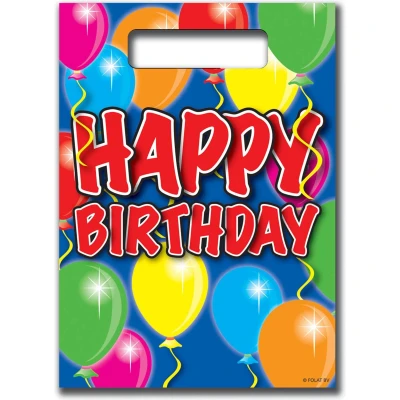Afbeelding van Feestzakje Happy Birthday Ballonnen 8 stuks