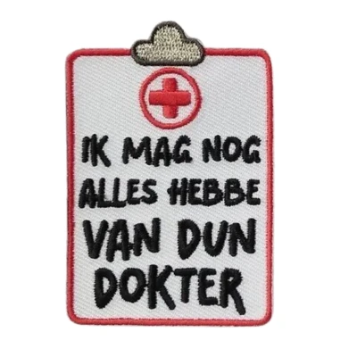 Afbeelding van Embleem Oeteldonk Ik Mag Nog Alles Hebbe Van Dun Dokter