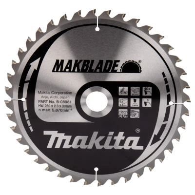 Afbeelding van Makita B 08981 Cirkelzaagblad 260 x 30 40T