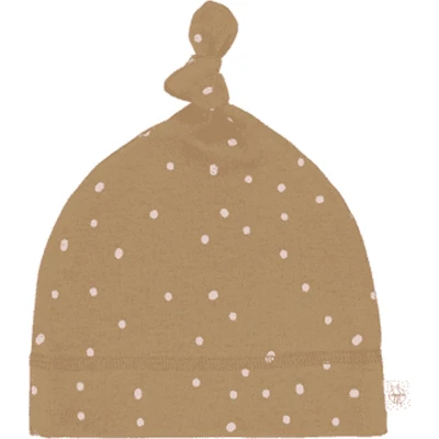 Afbeelding van Lassig interlock beanie muts dots curry 50/56