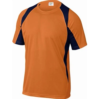 Afbeelding van Deltaplus BALIOMTM T shirt 100% polyester, oranje marineblauw, maat M