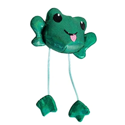 Afbeelding van Petstages Toss &#039;N Dangle Frog Kattenspeeltje kikker met kattenkruid