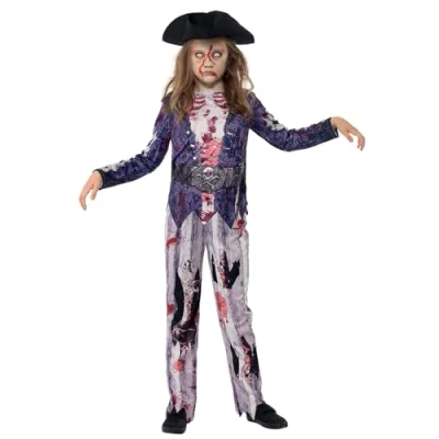 Afbeelding van Zombie piraat kostuum voor meisjes 4/6 JAAR Verkleedkleding