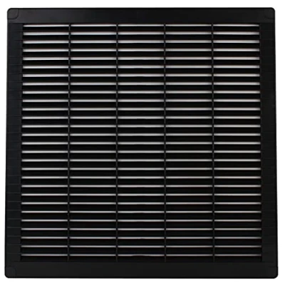 Afbeelding van VONLIS® Ventilatierooster, afvoerluchtrooster, lamellenrooster, kunststof, hoekig, 300 x mm, antraciet/grafiet