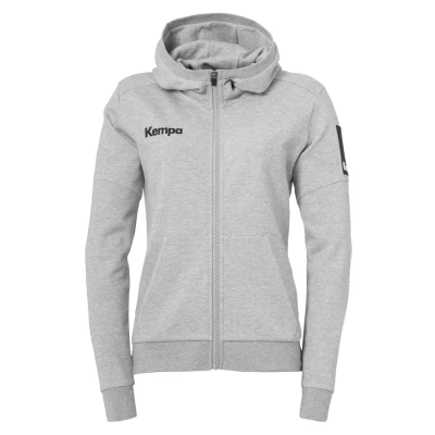 Afbeelding van Kempa Sweater met rits, Dames, Maat: Small, Grau melange