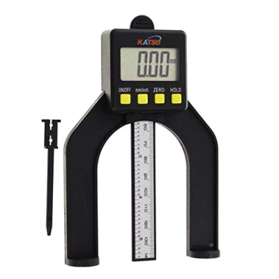Afbeelding van KATSU Digitale dieptemeter 0 80 mm Hoogte Diepte Meetinstrument voor Trimmer Router Houtbewerking Frees Tafelzaag Groot Display Screen