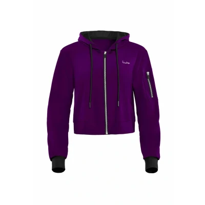 Afbeelding van Winshape Sweater met rits, Dames, Maat: XS, Dark plum