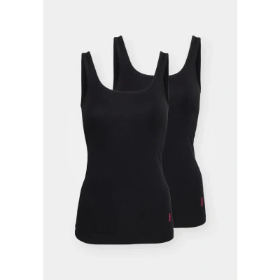 Afbeelding van HUGO BOSS dames Tanktop met logo in 2 pack de kleur Zwart, maat: S
