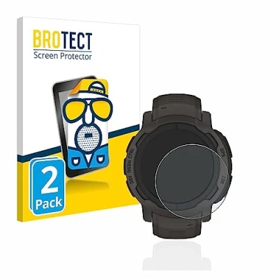 Afbeelding van BROTECT (2 Stuks) Antireflecterende Beschermfolie voor Garmin Instinct 2/2 Solar Anti Glare Screen Protector, Mat, Ontspiegelend