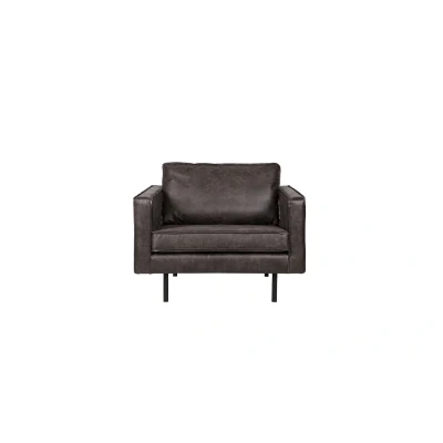 Afbeelding van BePureHome Rodeo fauteuil zwart Leer