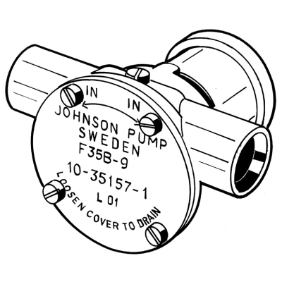 Afbeelding van Johnson pump zelfaanzuigende bronzen koelwater impellerpomp f35b 9 (volvo bmw farymann ruggerini)