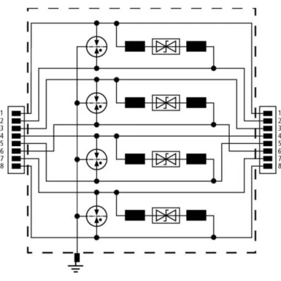 Afbeelding van DEHN 929100 DPA M CAT6 RJ45S 48 Overspanningsveilige afleider Overspanningsbeveiliging voor: Verdeelkast, Netwerk (RJ45) 10 kA 1 stuk(s)