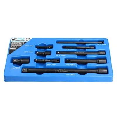 Afbeelding van 9 st Gemengde Drive Getroffen Impact Socket Extension Bar Set 1/4 &quot;3/8&quot; 1/2&quot;