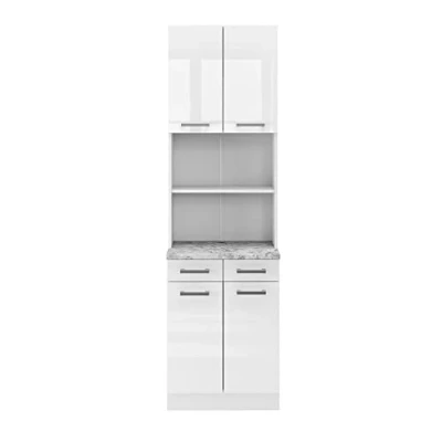 Afbeelding van Vicco Keukenblok &quot;R Line&quot;, Wit Hoogglans, 60 cm Met werkblad