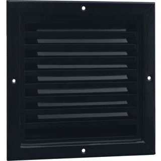 Afbeelding van Nedco gevelrooster alum. 200 x mm vaste lamellen zwart