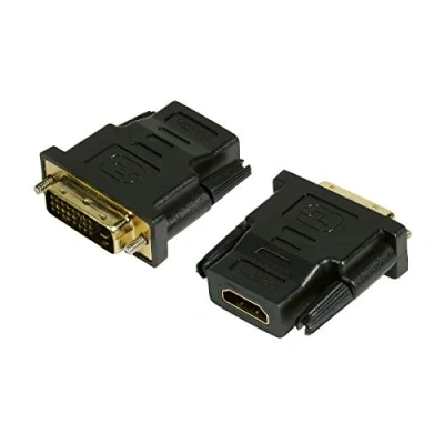 Afbeelding van LogiLink HDMI to DVI Adapter 19 pin female D (24+1) male Zwart kabeladapter/verloopstukje