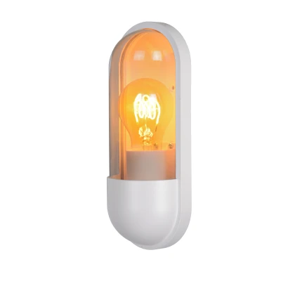 Afbeelding van Lucide CAPSULE Wandlamp Buiten 1xE27 IP54 Wit