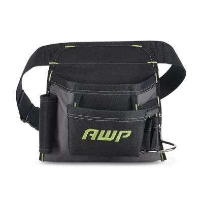 Afbeelding van AWP Handyman Tool Schort 6 zakken en lussen voor Organisatie Zwart &amp; Grijs Past tot 50&quot; Taille Maat