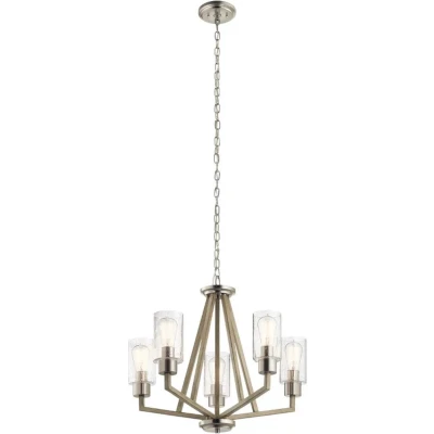 Afbeelding van Kichler LED Kroonluchter 5X E27 Max 60W Dimbaar Distressed Antique Grey