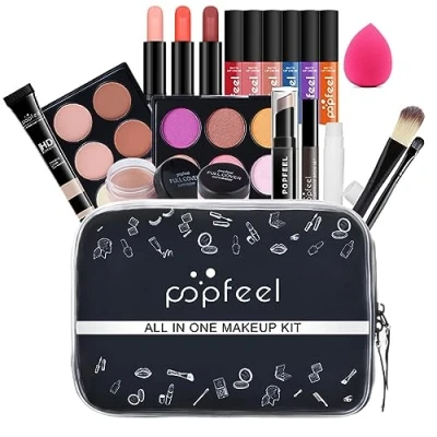 Afbeelding van FantasyDay make upset, 20 delig, complete cosmeticapalet, set met oogschaduw, concealer, lippenstift, cosmetische borstel, etui