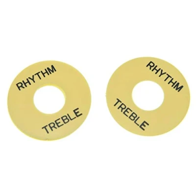 Afbeelding van KAISH 2 stks Gitaar Toggle Switch Washer Plate Rhythm Treble Ring voor Les Paul Cream w/Black LP