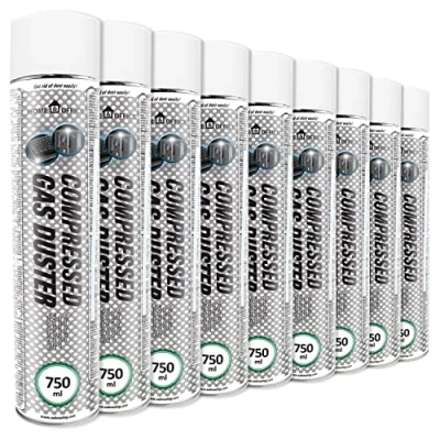 Afbeelding van AABCOOLING 9x750 ml Cleaning Spray Home&amp;Office Compressed Gas Duster 750ml K4, Office Equipment Cleaners, Air, Supplies, Air Dust, Computer Vacuums, Can Kit NL