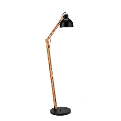 Afbeelding van Lamkur Vloerlamp Skansen, instelbaar, zwart