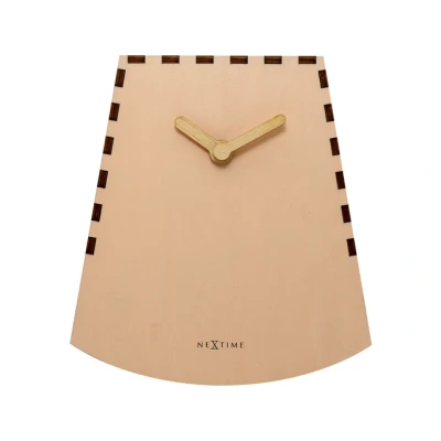 Afbeelding van Tafelklok NeXtime Rocky 19.5x18x8.8 cm hout zalm