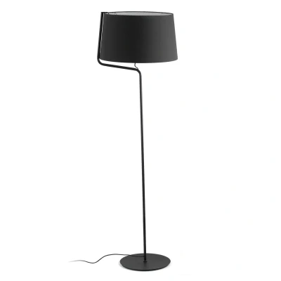 Afbeelding van Faro Lighting Berni 1 Light Vloerlamp Zwart, E27